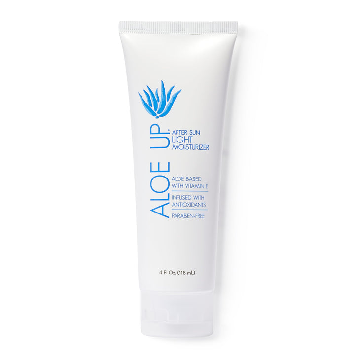 ALOE UP front bottle showing peach-apricot scent and soothing benefit