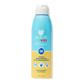 Aloe Up front packaging showing SPF 50 and benefits