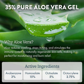 Aloe Up gel texture detail showing lightweight, non-greasy finish