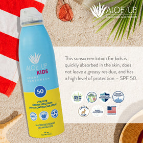 Close-up of Aloe Up ingredient label highlighting aloe vera
