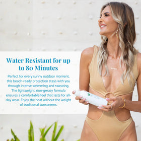 ALOE UP label closeup highlighting ingredient claims without oxybenzone benefit