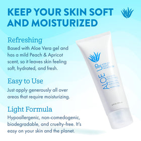 ALOE UP gel texture close-up highlighting fast absorption and cooling