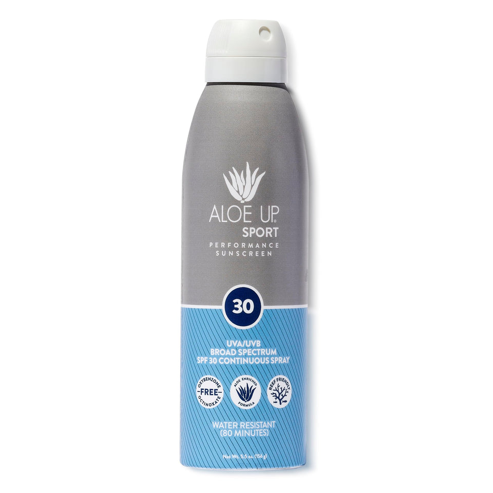 Aloe Up front packaging showing SPF 30 and hydrating benefits