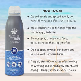 Aloe Up next to everyday items showing compact 6 oz travel size