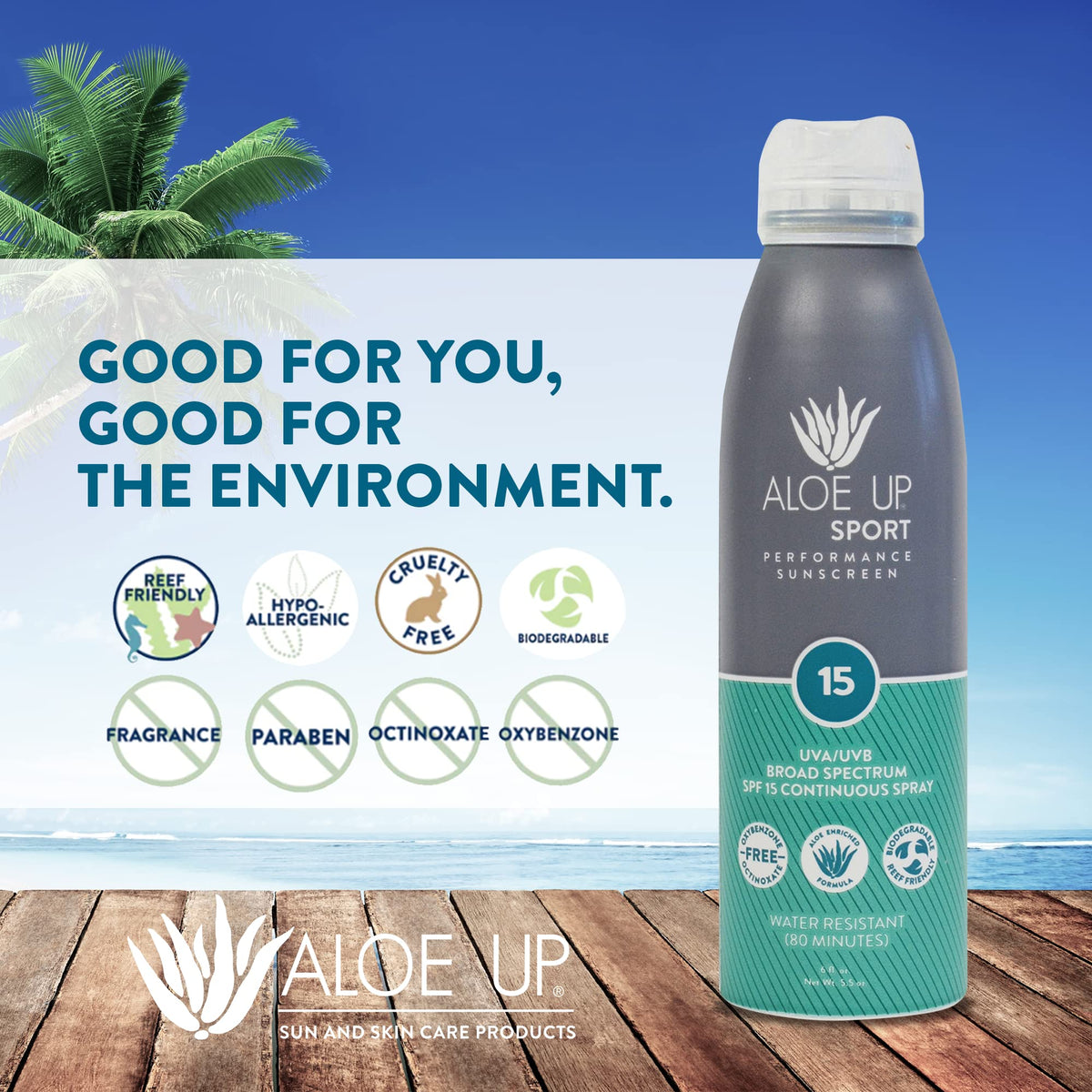 ALOE UP in travel bag lifestyle shot showing portability