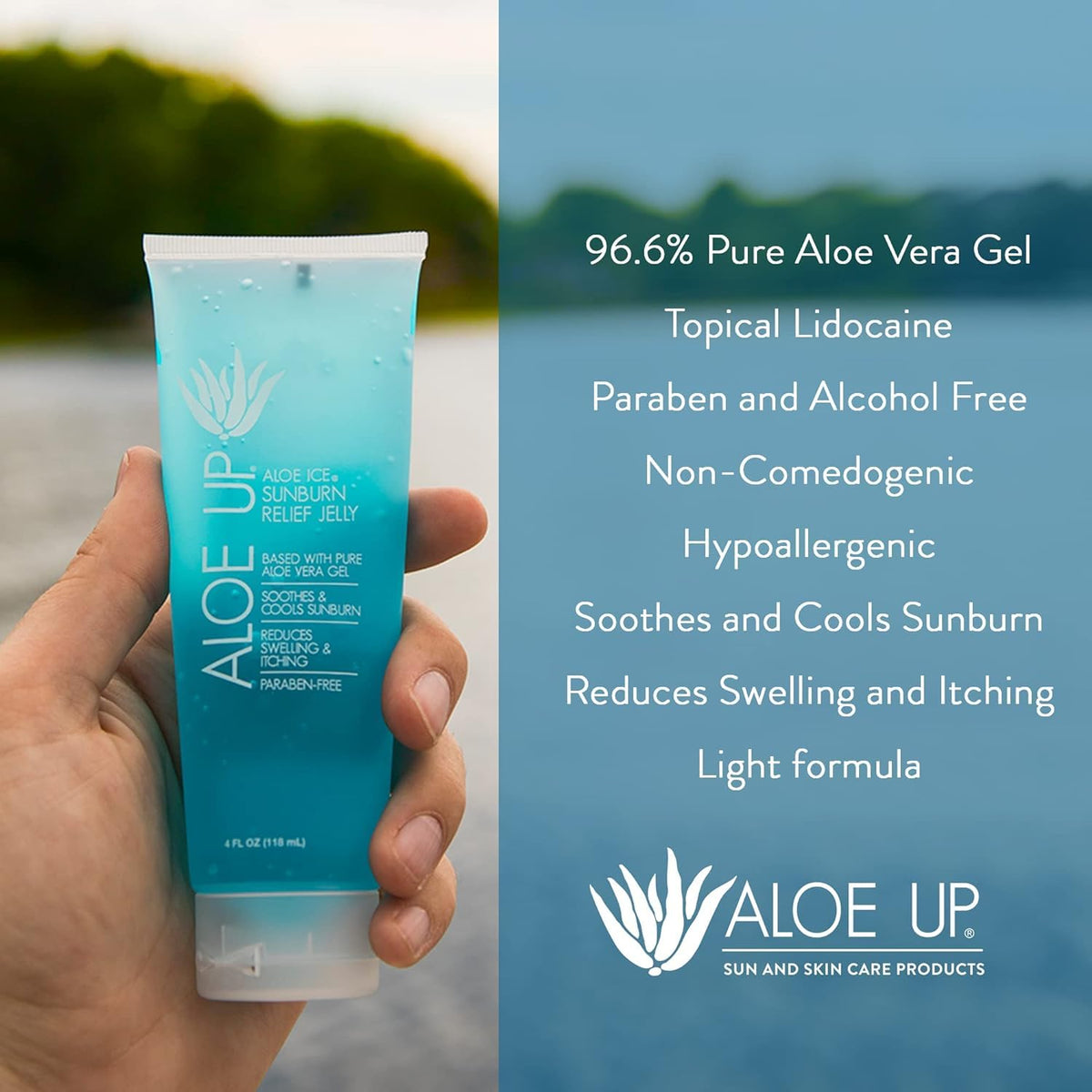 ALOE UP twin pack layout, brand offering extra supply for beach trips
