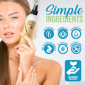 Fresh aloe plant with AloeHydrate to highlight soothing natural ingredient