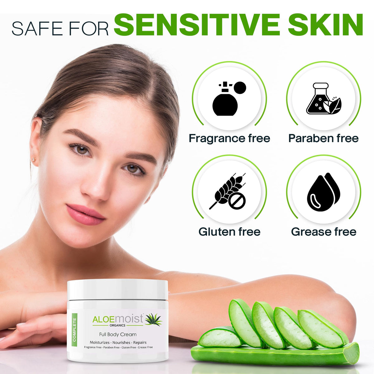 AloeMoist applied to face in morning routine for moisturized, smooth skin