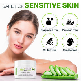 AloeMoist applied to face in morning routine for moisturized, smooth skin