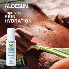 ALOESUN bottle inside beach bag for travel convenience benefit