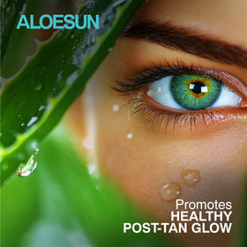 ALOESUN close-up of mist texture highlighting non-sticky quick absorption benefit