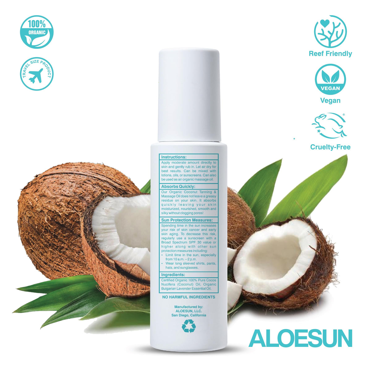 ALOESUN model with sun-kissed glow illustrating hydrated tan benefit
