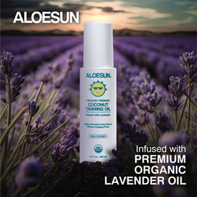 ALOESUN label close-up showing organic ingredients and transparency benefit