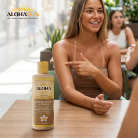 Aloha Sun key ingredients aloe and shea butter highlighting natural nourishment