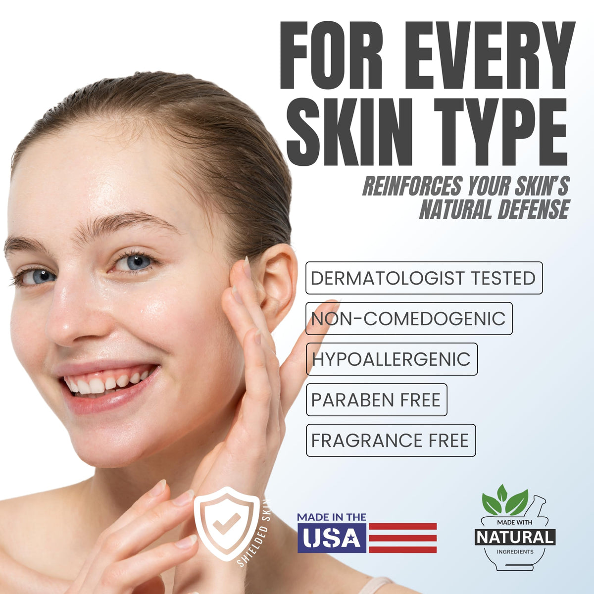 Alozera ingredients label showing hyaluronic acid and plant stem cells