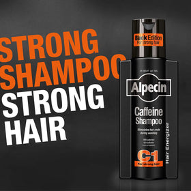 Alpecin shampoo staged in modern bathroom illustrating invigorating daily routine