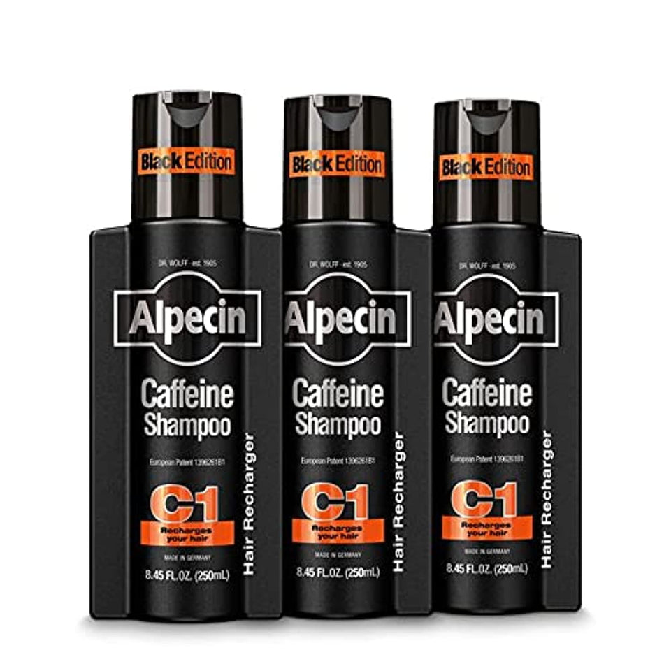 Alpecin C1 Black Edition front packaging showing label and benefits