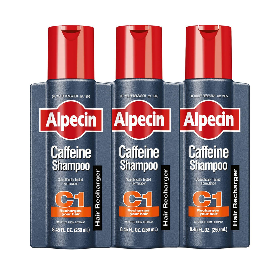 Alpecin bottle front packaging showing label and size, brand clarity and confidence