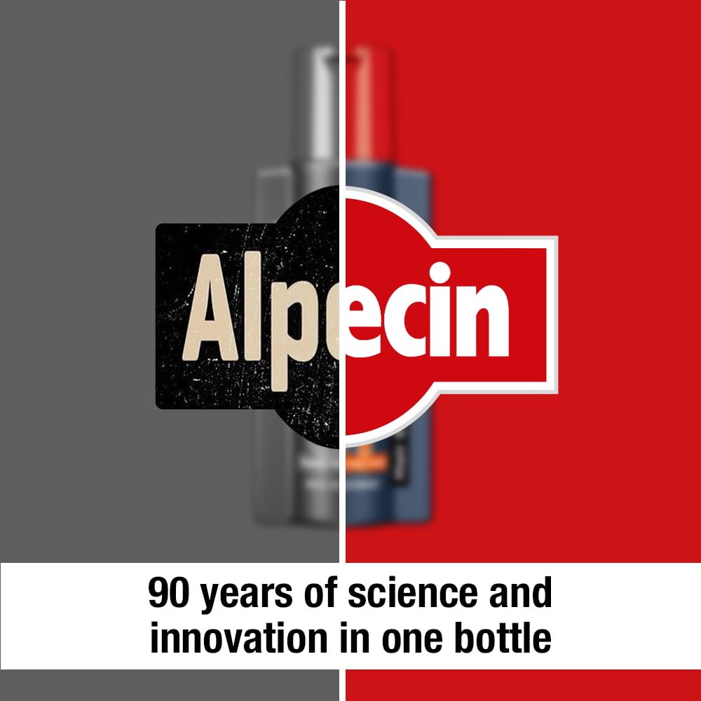 Alpecin C1 on bathroom shelf in lifestyle scene suggesting daily routine integration and neat storage
