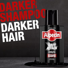 Alpecin before and after subtle darkening for natural-looking results