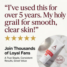 Alpha product beside ruler demonstrating compact 2 oz travel-friendly benefit