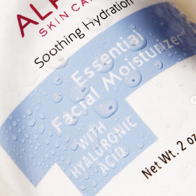 Alpha cream texture close-up showing smooth hydration and lightweight consistency
