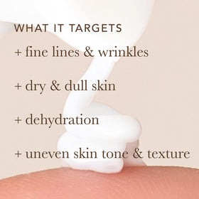 Alpha packaging label close-up listing hyaluronic acid and vitamin ingredients for nourishment