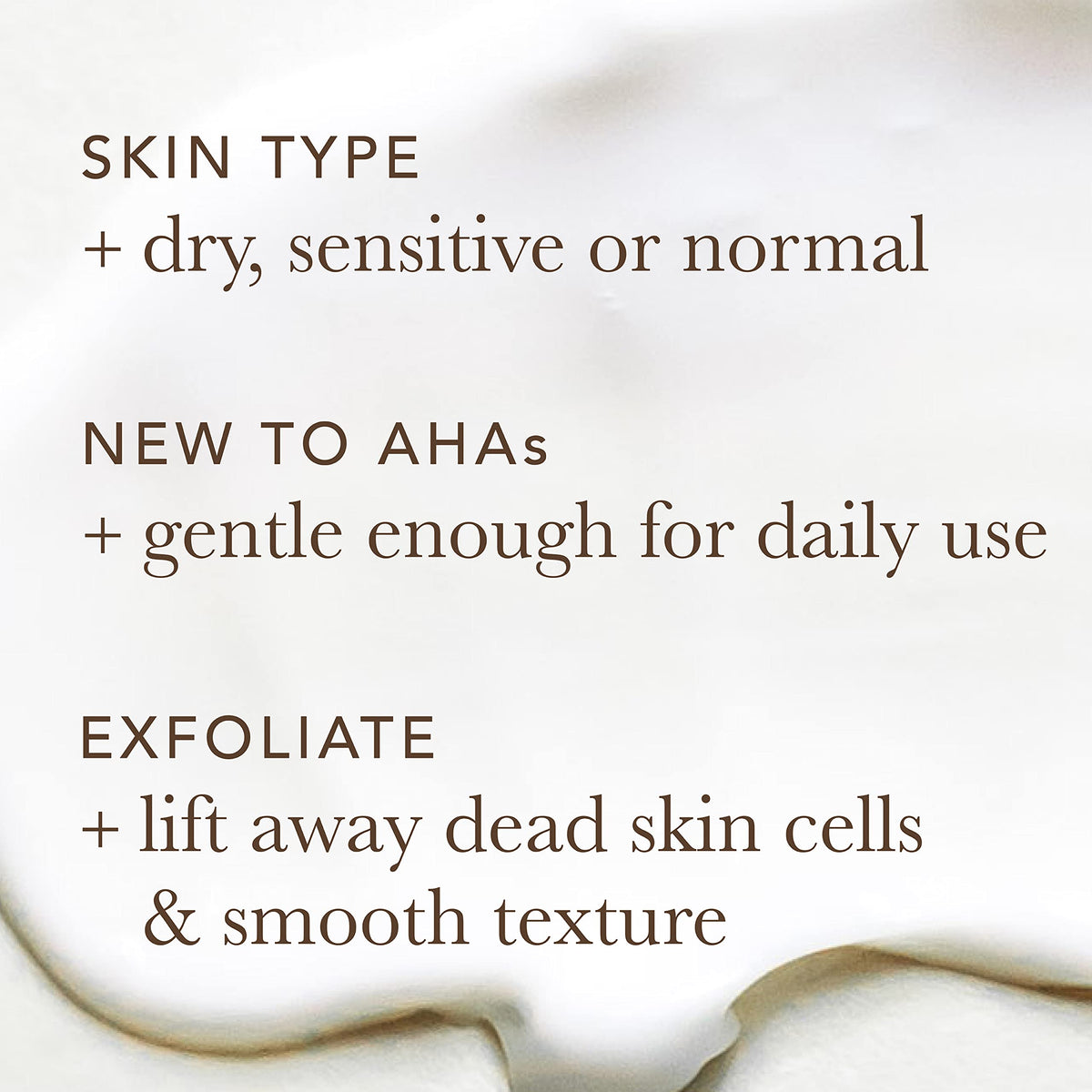 Alpha lotion texture close-up demonstrating smooth, hydrating consistency