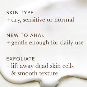 Alpha lotion texture close-up demonstrating smooth, hydrating consistency