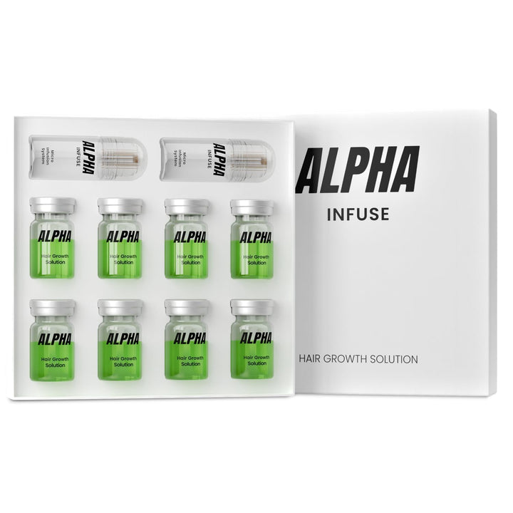 Alphainfuse front packaging showing bottle and box for clear identification and trust