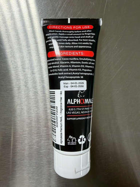 AlphaMale made in USA badge close-up emphasizing domestic manufacturing quality