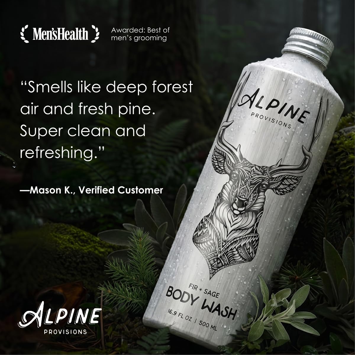 Alpine Provisions pump-top close-up highlighting easy-dispense and travel-friendly design