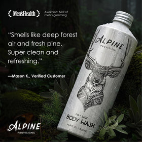 Alpine Provisions pump-top close-up highlighting easy-dispense and travel-friendly design