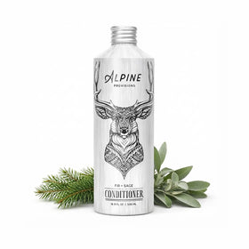 Alpine Provisions front bottle showing fir and sage label for clean hydration