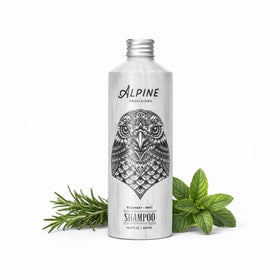 Alpine Provisions front label showing rosemary and mint, clear ingredient visibility benefits