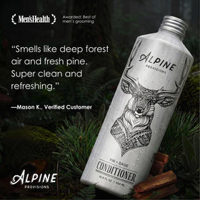 Alpine Provisions creamy conditioner texture pour demonstrating rich hydration