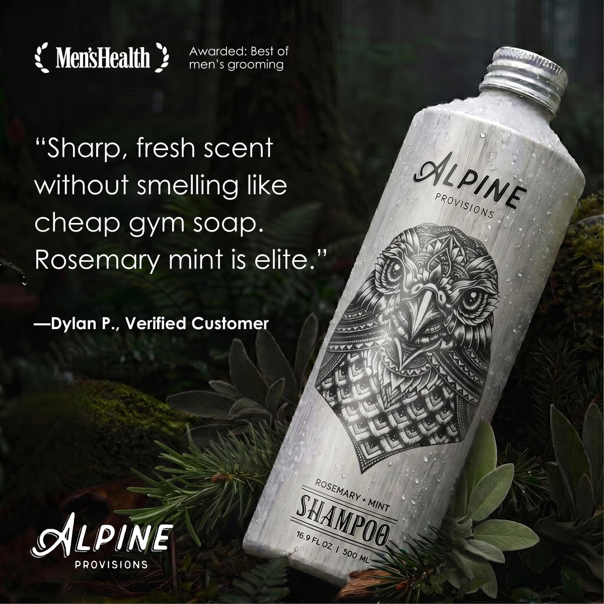 Alpine Provisions pump and cap detail, easy-dispense benefit for controlled use