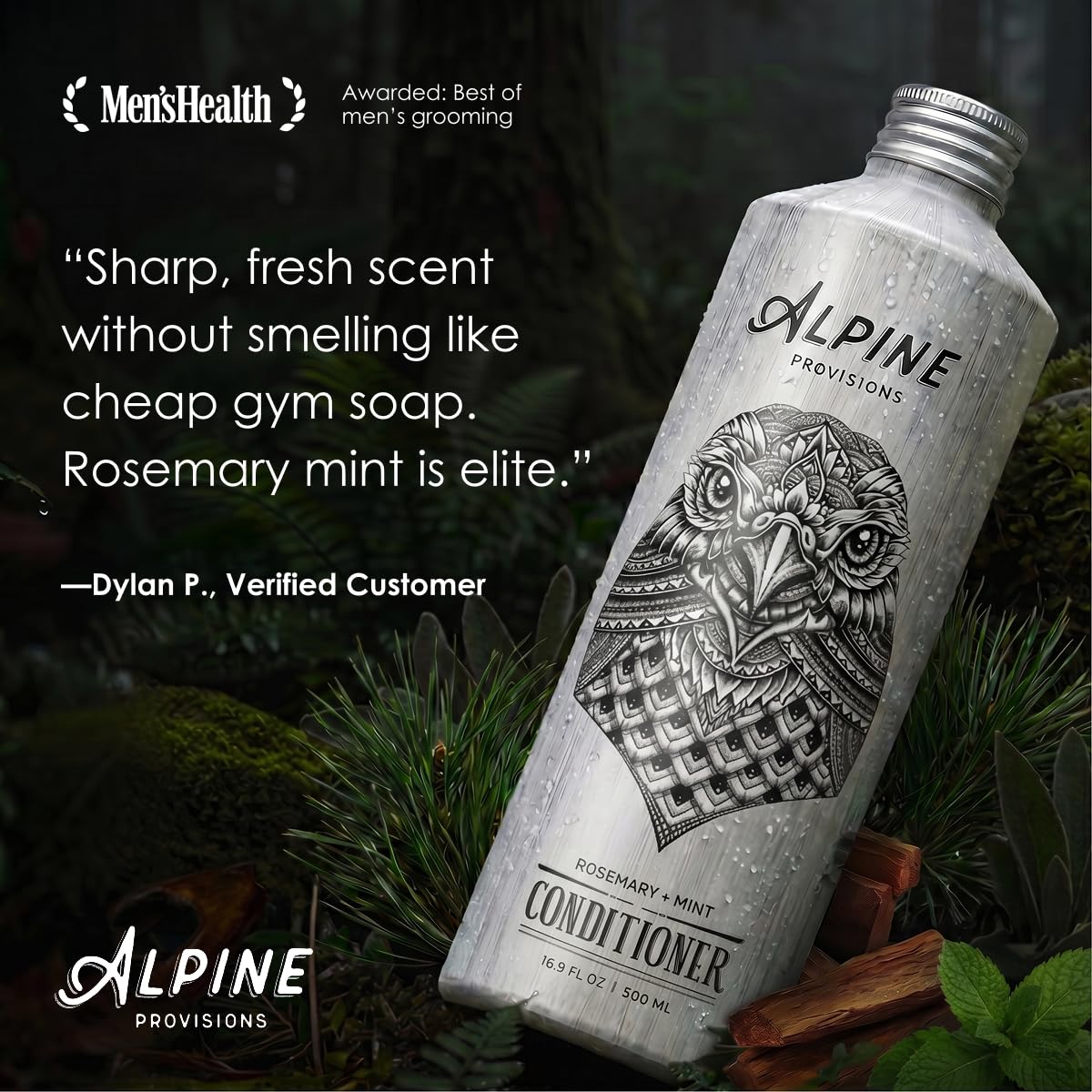 Alpine Provisions creamy conditioner texture on hand demonstrating smooth hydration