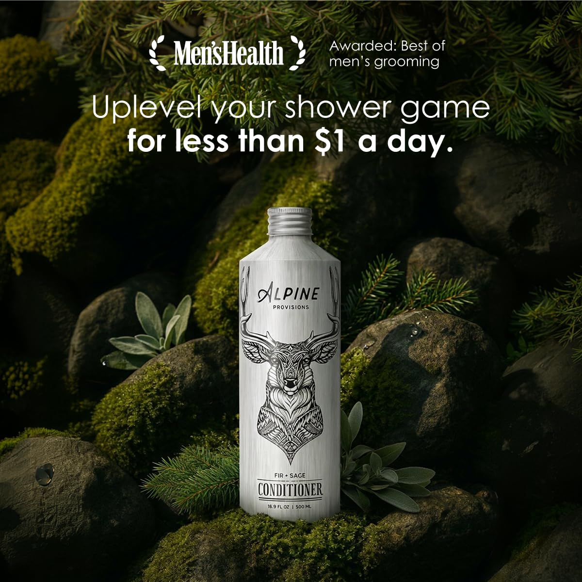 Alpine Provisions 16.9 fl oz bottle in hand showing scale and travel-friendly size