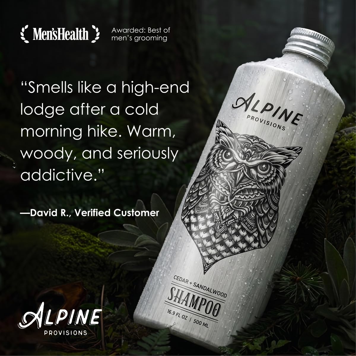 Alpine Provisions shampoo foam texture close-up demonstrating gentle, hydrating lather