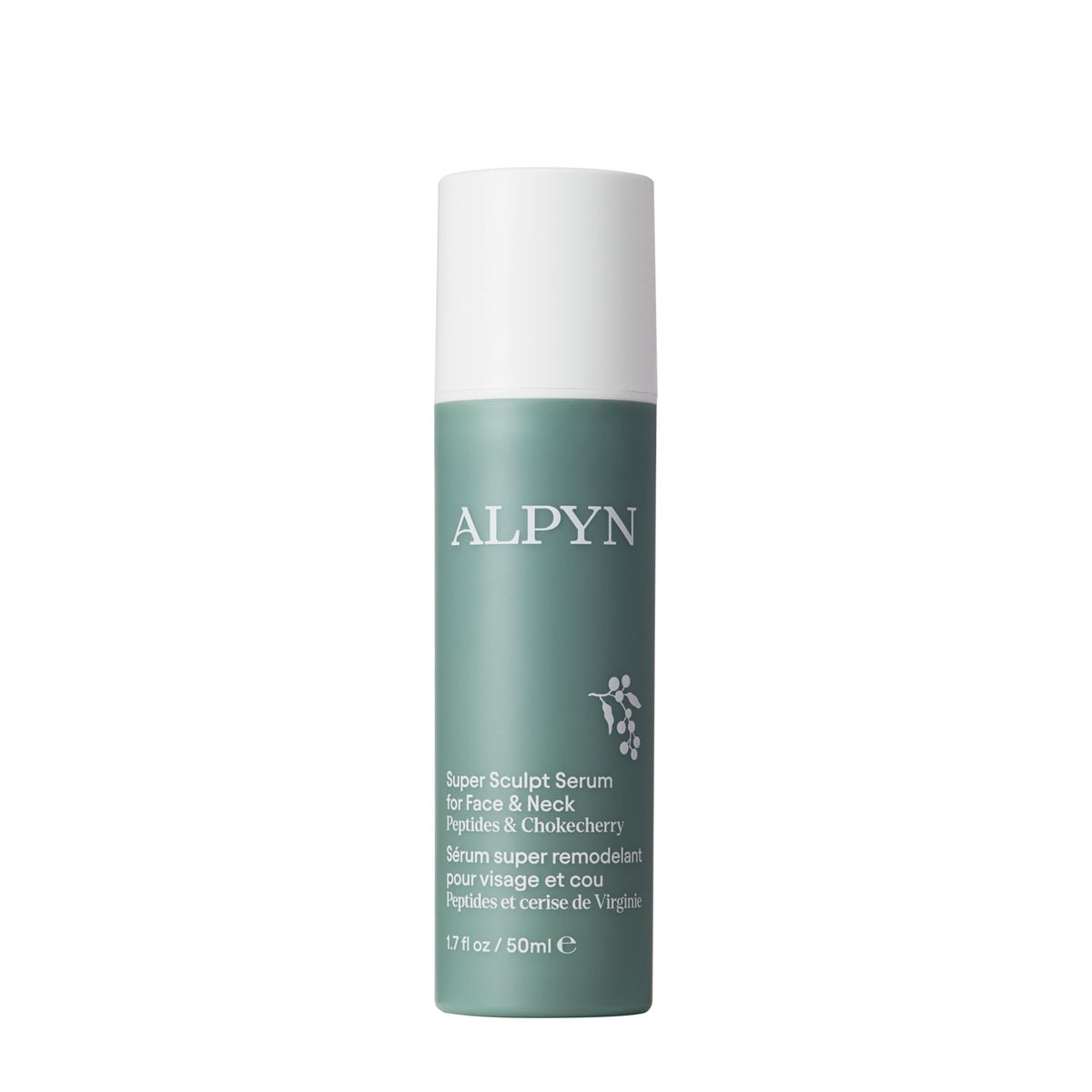 Alpyn Super Sculpt Serum front bottle showing compact design and easy dispensing benefit
