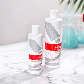 Alra shampoo in shower setting suggesting calming, restorative routine