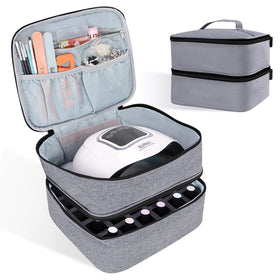 ALSLEA front view of gray organizer showing compact travel-ready design and storage benefit