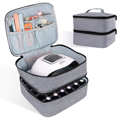 ALSLEA front view of gray organizer showing compact travel-ready design and storage benefit