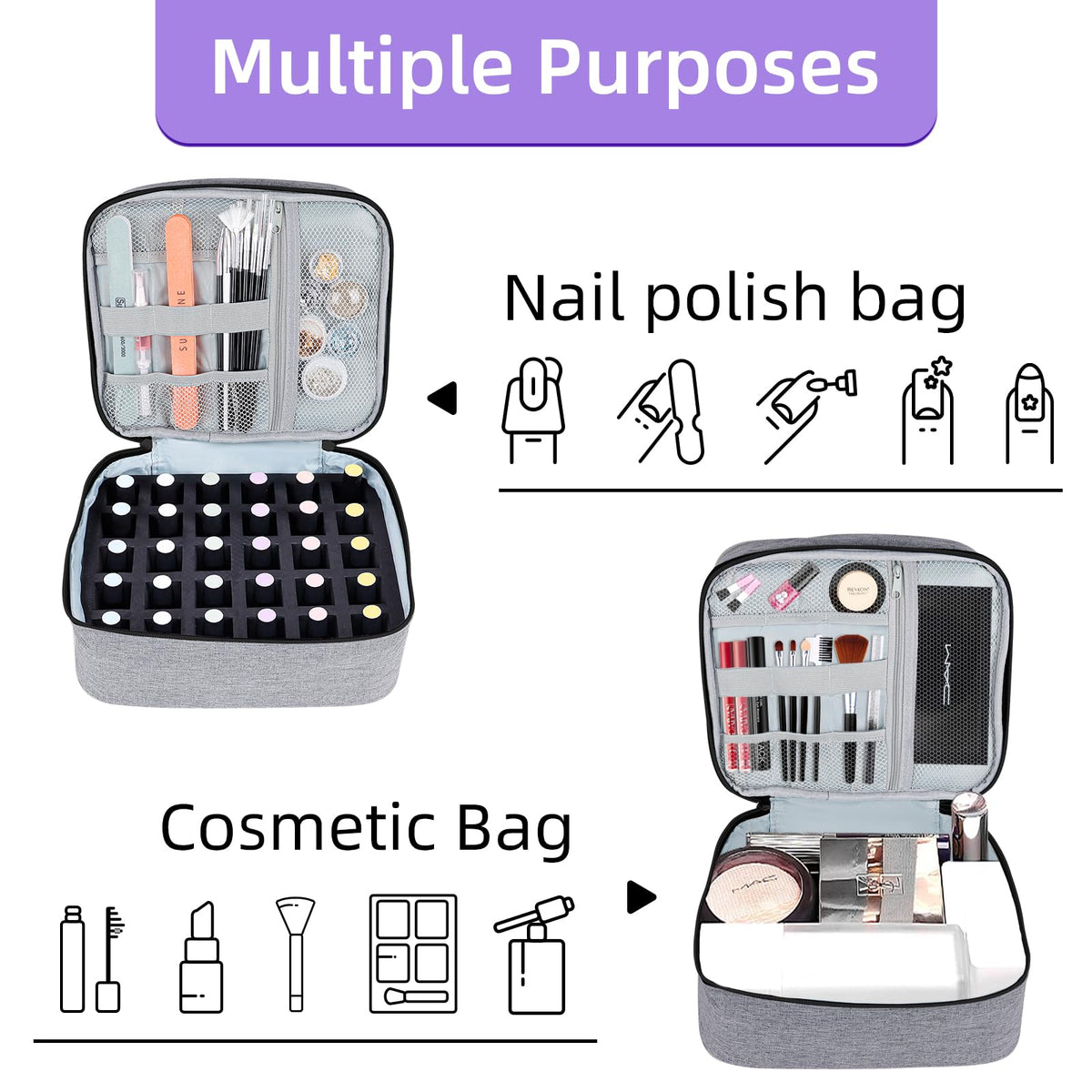 ALSLEA in a manicure scene with a tech using the bag for on-site nail services