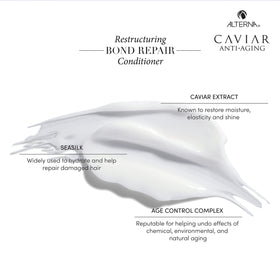 Alterna before and after conditioned hair demonstrating reduced breakage and smoother finish