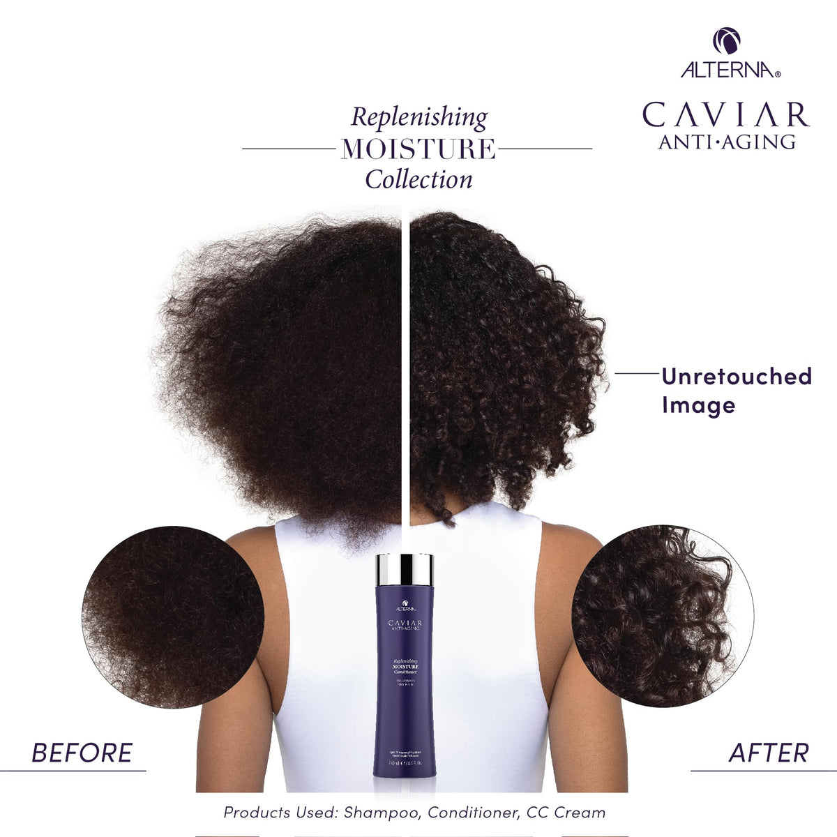 Alterna CAVIAR conditioner held in hand to show 33.8 oz size and value benefit