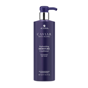 Alterna caviar front packaging showing 16.5 fl oz bottle and branding, conveys luxury