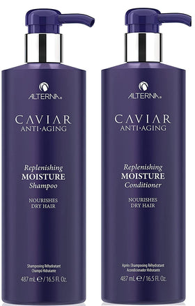 Alterna front packaging showing shampoo and conditioner for hydrated hair