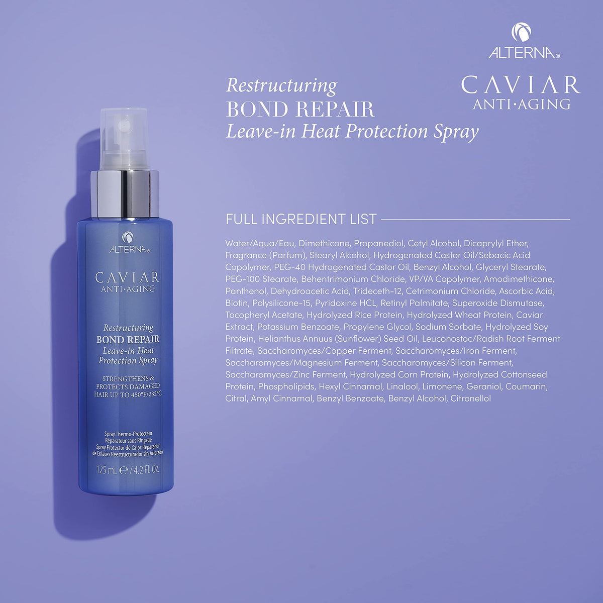 Alterna spray being used with blow-dryer to protect hair